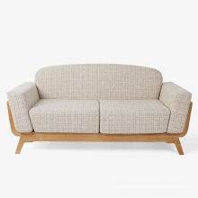 Holzmöbel Soft Stoff Sofa